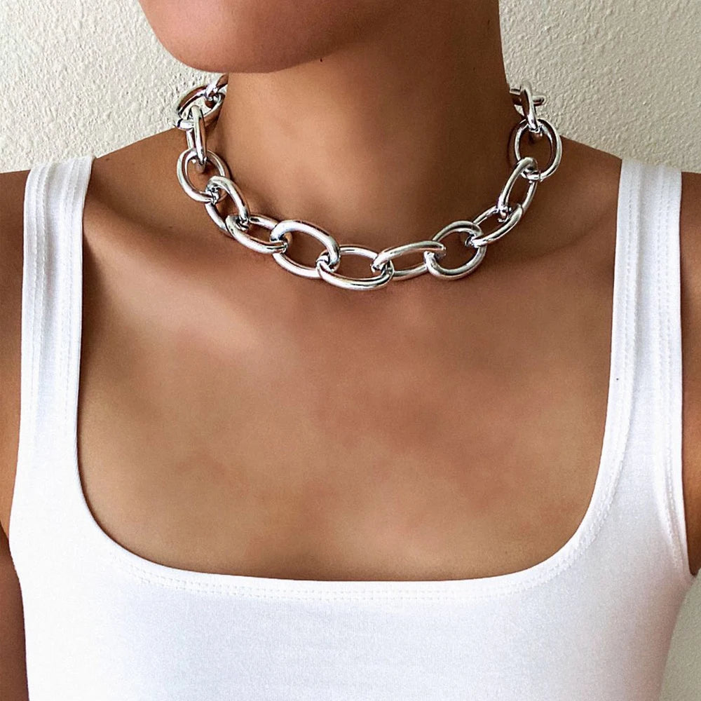 Chunky Choker Chain Necklace